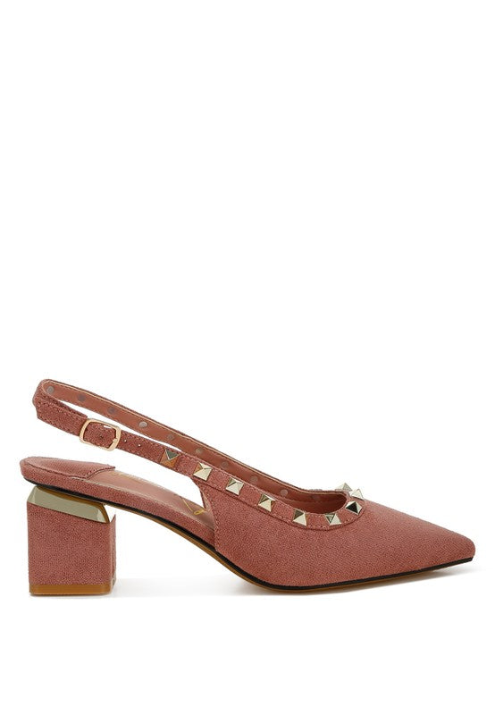 Women's Stud Embellished Microfiber Sandals | Zarnesh
