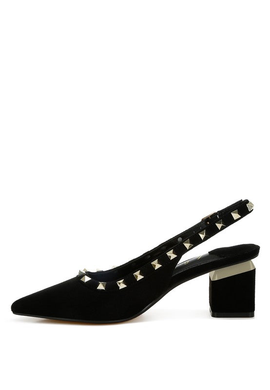 Women's Stud Embellished Microfiber Sandals | Zarnesh