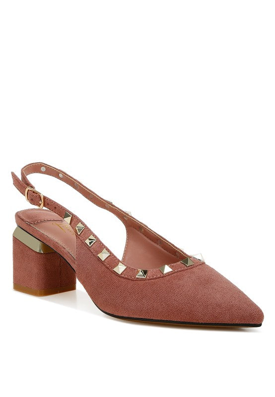 Women's Stud Embellished Microfiber Sandals | Zarnesh