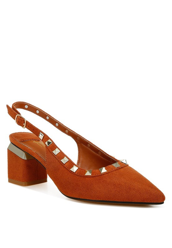 Women's Stud Embellished Microfiber Sandals | Zarnesh
