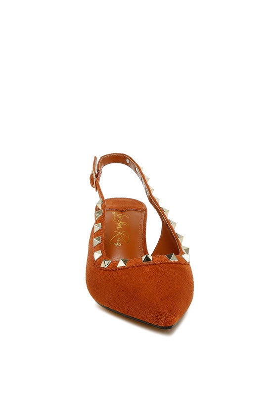Women's Stud Embellished Microfiber Sandals | Zarnesh