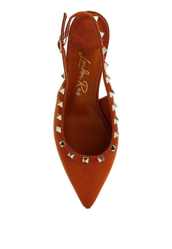 Women's Stud Embellished Microfiber Sandals | Zarnesh