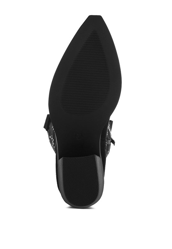 Women's Studs Embellished Cowboy Boots | Zarnesh