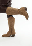 Women's  Studs Embellished Cowboy Boots | Zarnesh