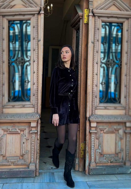 Women's Studs Embellished Cowboy Boots | Zarnesh