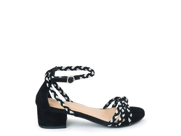 Women's Stylish Braided Ankle Strap Block Heel | Zarnesh