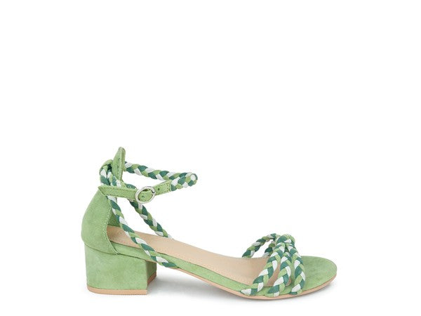Women's Stylish Braided Ankle Strap Block Heel | Zarnesh