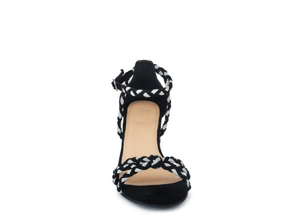 Women's Stylish Braided Ankle Strap Block Heel | Zarnesh