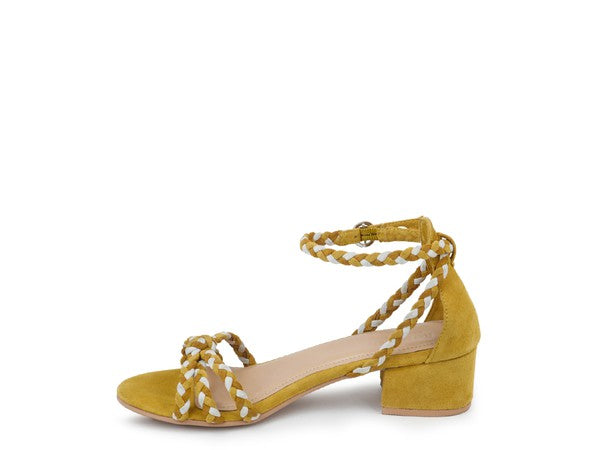 Women's Stylish Braided Ankle Strap Block Heel | Zarnesh