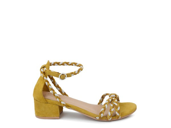 Women's Stylish Braided Ankle Strap Block Heel | Zarnesh