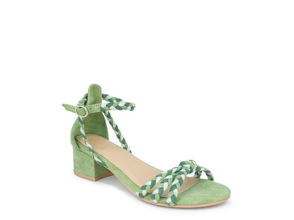 Women's Stylish Braided Ankle Strap Block Heel | Zarnesh