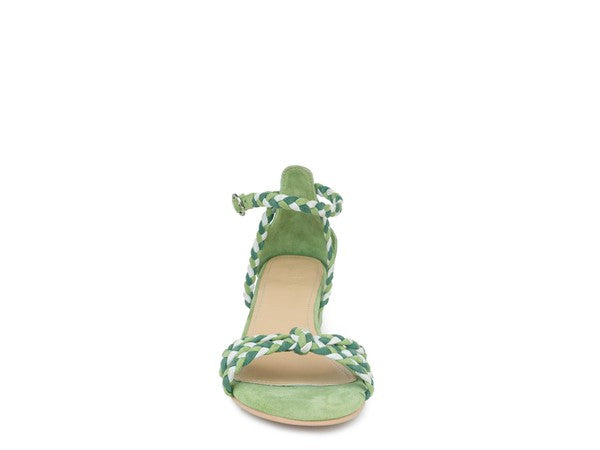 Women's Stylish Braided Ankle Strap Block Heel | Zarnesh
