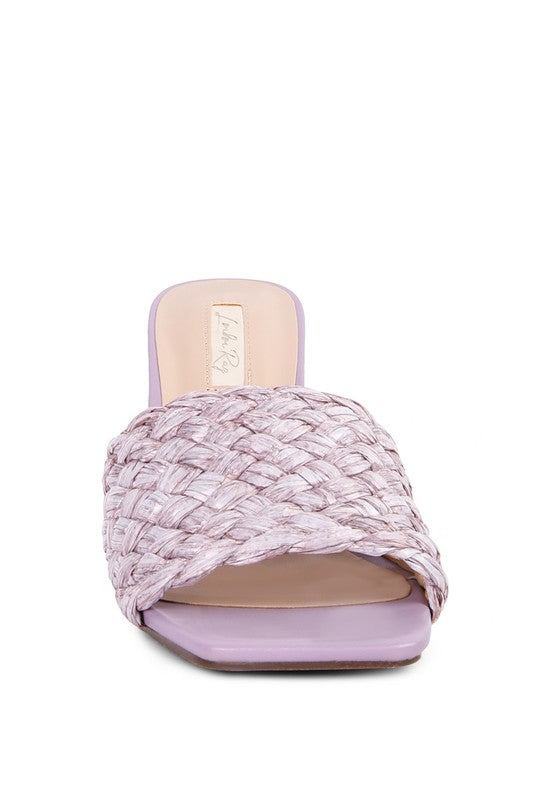 Women's Stylish Woven Braided Strap Heeled Sandals | Zarnesh