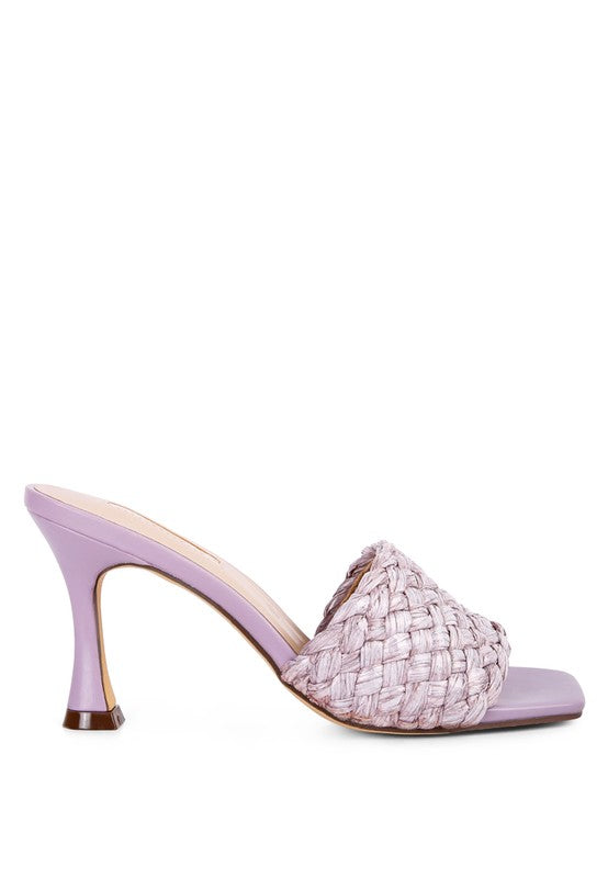 Women's Stylish Woven Braided Strap Heeled Sandals | Zarnesh