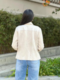 Women’s Suede Biker Zip-Up with Pockets Jacket | Zarnesh