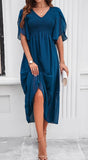 Women’s Swiss Dot Smocked Ruffle Midi Dress | Zarnesh