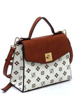 Women’s CM Monogram Printed Satchel Flap Satchel Handbag | Zarnesh