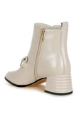 Women's Textured Block Heel Ankle Boots | Zarnesh