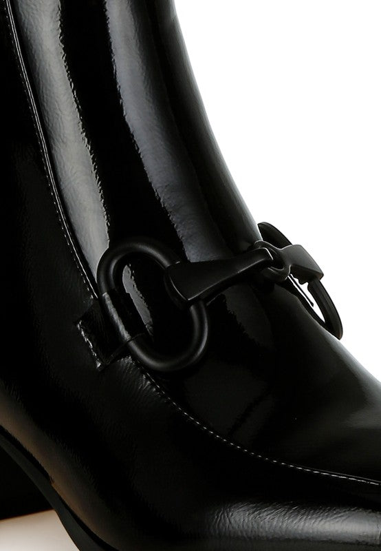 Women's Textured Block Heel Ankle Boots | Zarnesh