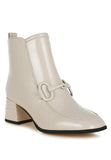 Women's Textured Block Heel Ankle Boots | Zarnesh