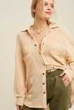 Women’s Thermal Knit Button Down Shacket Top | Zarnesh