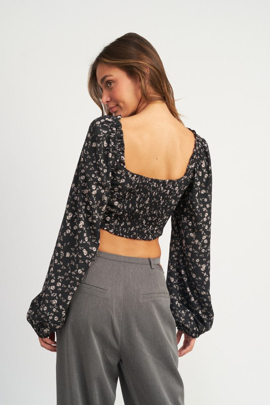 Women’s Tie Front Floral Blouse | Zarnesh