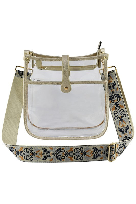 Women’s Transparent Guitar Strap Crossbody Bag | Zarnesh
