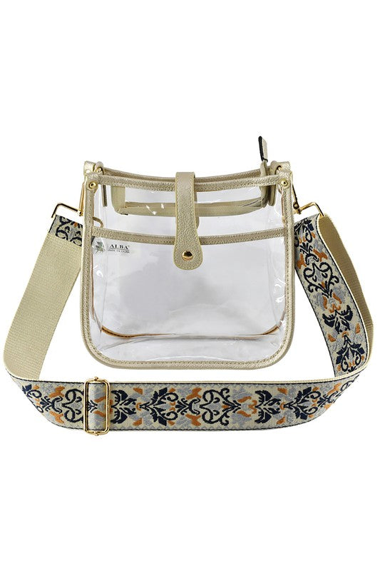 Women’s Transparent Guitar Strap Hobo Crossbody Bag | Zarnesh