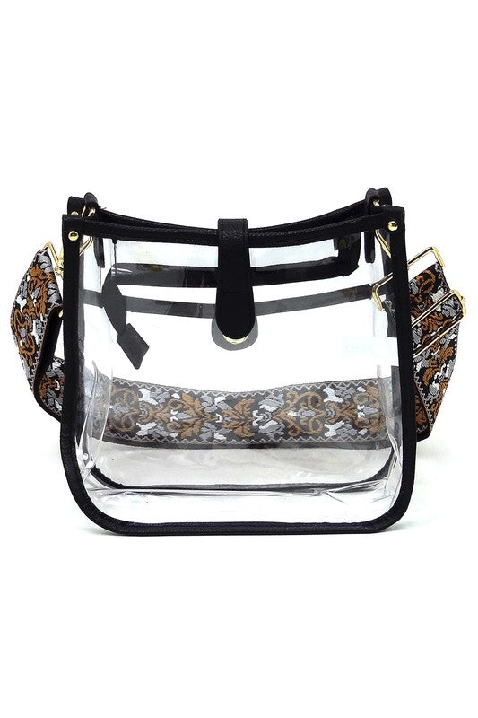 Women’s Transparent Guitar Strap Hobo Crossbody Bag | Zarnesh