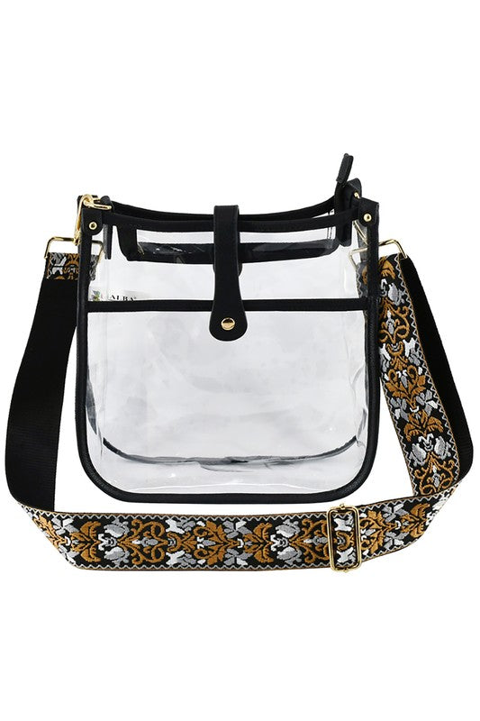 Women’s Transparent Guitar Strap Crossbody Bag | Zarnesh