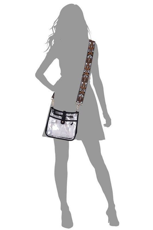 Women’s Transparent Guitar Strap Hobo Crossbody Bag | Zarnesh