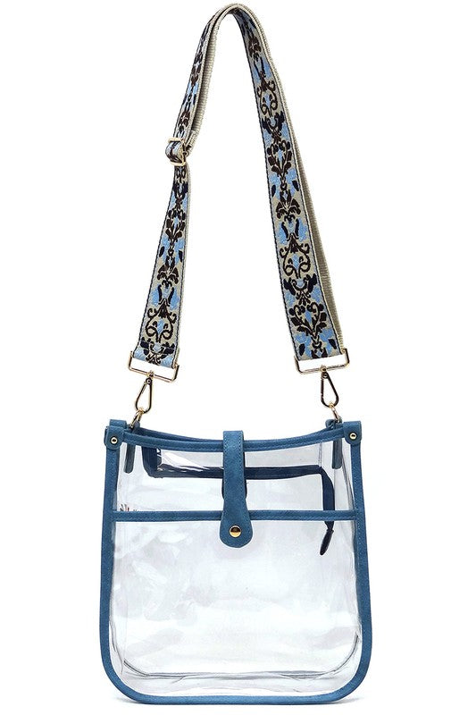 Women’s Transparent Guitar Strap Crossbody Bag | Zarnesh