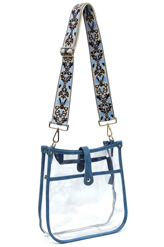 Women’s Transparent Guitar Strap Crossbody Bag | Zarnesh