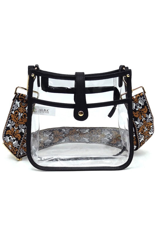 Women’s Transparent Guitar Strap Hobo Crossbody Bag | Zarnesh
