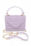 Women's Tweed Fabric Top Handle Crossbody Swing Bag | Zarnesh