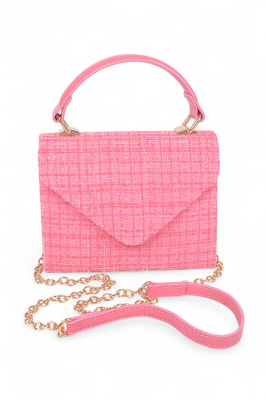 Women's Tweed Fabric Top Handle Crossbody Swing Bag | Zarnesh