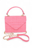 Women's Tweed Fabric Top Handle Crossbody Swing Bag | Zarnesh