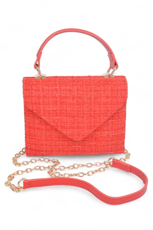 Women's Tweed Fabric Top Handle Crossbody Swing Bag | Zarnesh