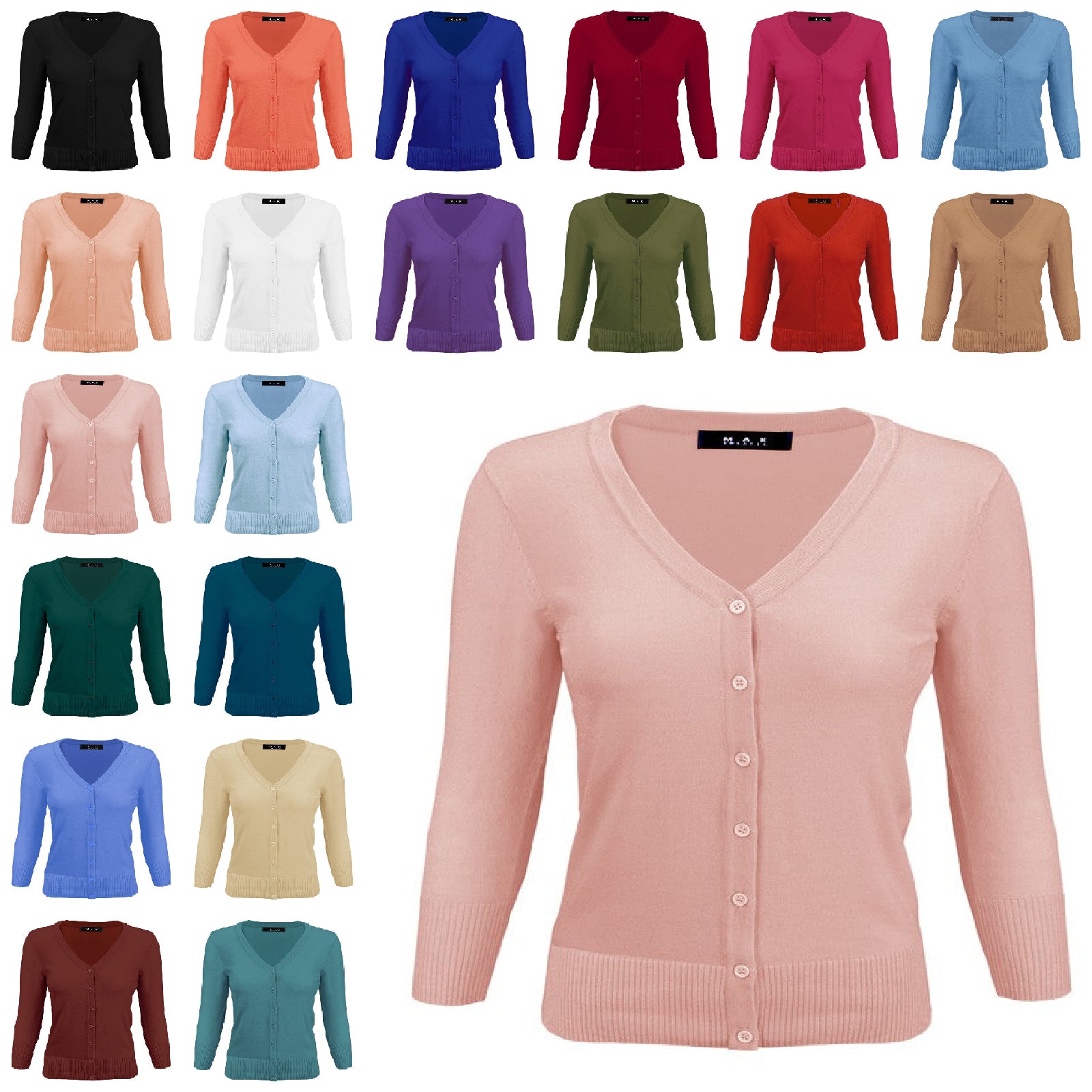 Women’s V-Neck Button Down Knit Cardigan Sweater | Zarnesh - Zarnesh