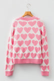 Women’s Valentine Heart Print Drop Shoulder Sweater | Zarnesh