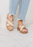 Women's Vera High Quality Criss Cross Strap Flat Sandal | Zarnesh