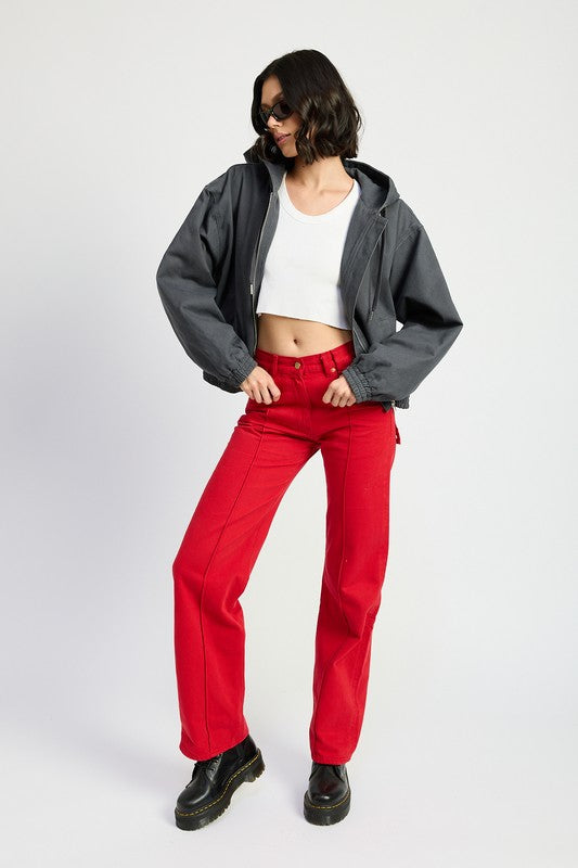 Women’s Vintage Washed Denim Zip Up Hoodie Jacket | Zarnesh