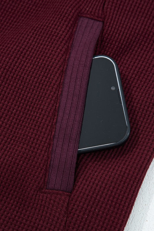 Women’s Waffle Snap Button Zip-Up Hooded Jacket | Zarnesh