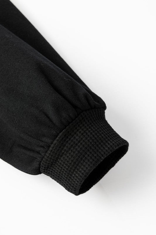 Women’s Waffle Knit Patchwork Button-Up Reverse Seam Shacket | Zarnesh