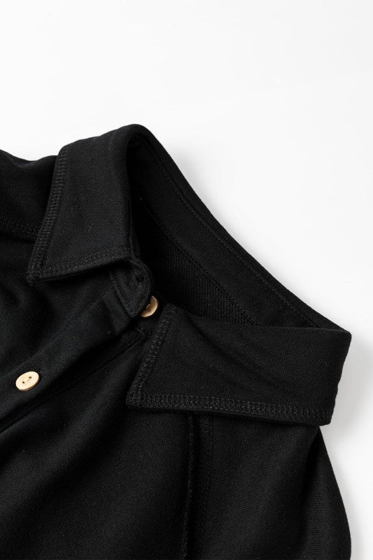 Women’s Waffle Knit Patchwork Button-Up Reverse Seam Shacket | Zarnesh