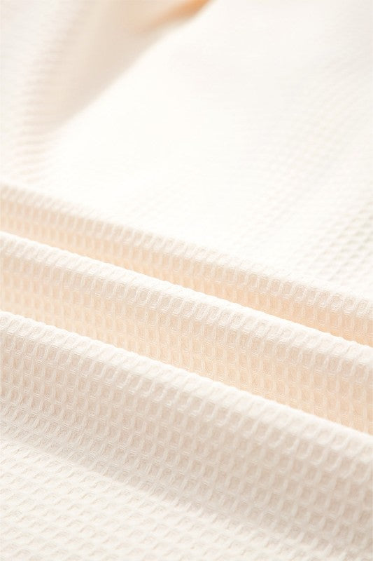 Women’s Waffle Naya Polo Zip Pullover Jumper Top | Zarnesh