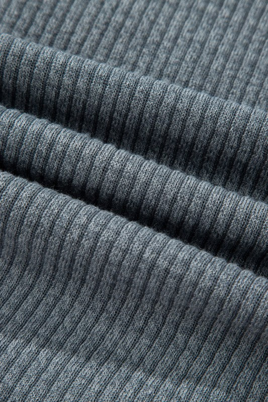 Women’s Waffle Ribbed Knit Button Up Flap Pocket Shacket | Zarnesh