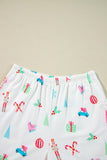 Women’s Christmas Print Short Sleeve Shirt Shorts Pajama Set | Zarnesh