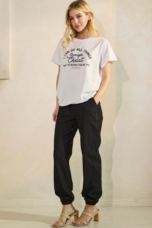 Women’s I Can Do All Things Graphic Cotton T-Shirt | Zarnesh