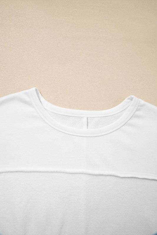 Women’s Plus Size Solid Raw Seam Top Drawstring Pants | Zarnesh